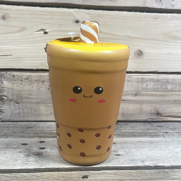 2x Ja-Ru Squeesh Yum Boba Tea Brown Stress Toy Bubble Drink Fidget Squishy Foam - Picture 2 of 6